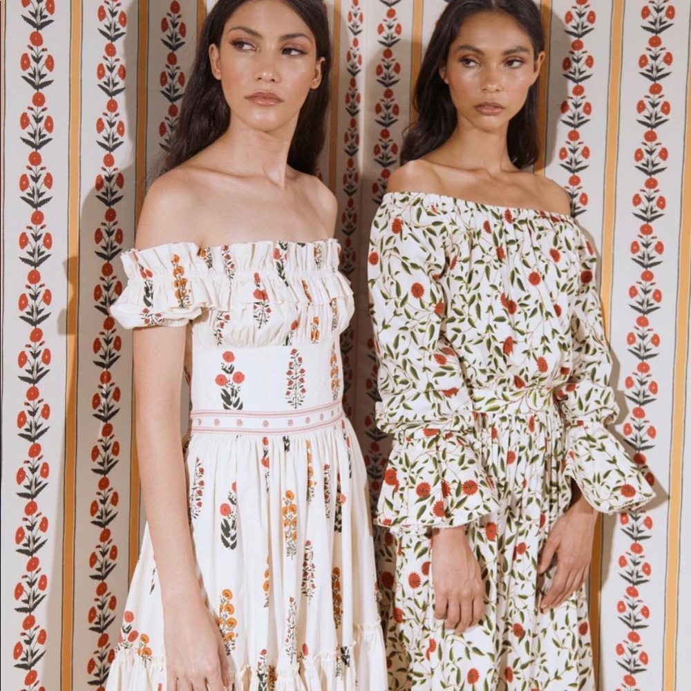 Agua Bendita Wallflowers Banana Dahlia Dress